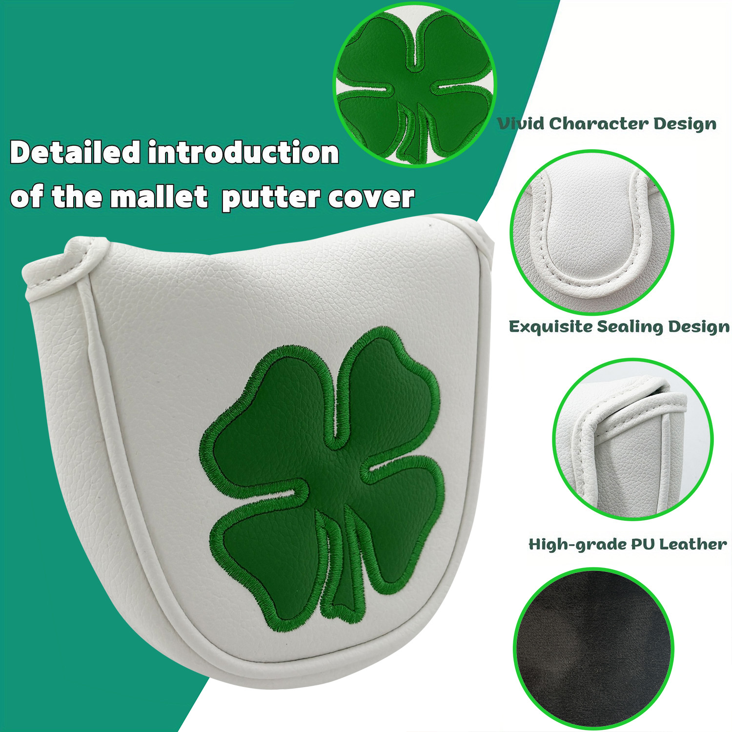 1pc Putter Head Cover, 'Clover - đánh giá và giá Golf Equipment Deals